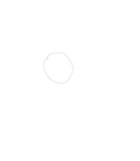 a drawing of a circle on a white background
